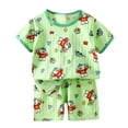 thumbnail image 3 of JCCXIN Girls Outfit Sets Toddler Baby Clothes Sets Soft Breathable Animal Print Round Neck Tops With Elastic Waist Pants Daily Spring Summer Casual Play Outfit Sets Cozy Dailywear, 3 of 3