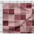 thumbnail image 3 of Soimoi Texture Printed, Cotton Fleece, Fabric By The Yard Sewing DIY Stretch Fabric 56 Inches Wide, WarmFabric For Hats, Coats, Gloves, Blankets, Red, 3 of 5