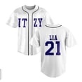 thumbnail image 5 of Camiseta de béisbol de moda con cuello en V y manga corta de Kpop ITZY None of My Business, 5 of 5