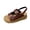 Coffee, variant on Women's Sandals Double Buckle Adjustable Back Strap Platform Wedge Summer Open Toe Faux Leather Espadrille Slingback Slides for Casual Beach Daily Wear 9 Wide Khaki