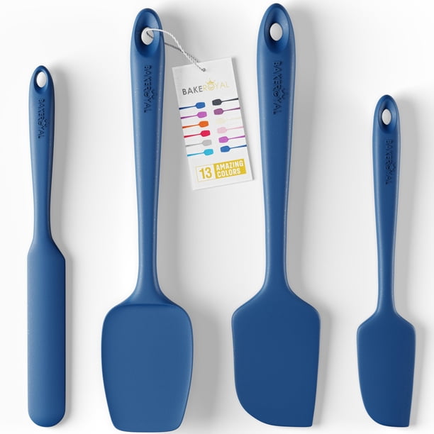Juego de espátulas de silicona BakeRoyal, 4 piezas, resistentes al calor, 315 °C