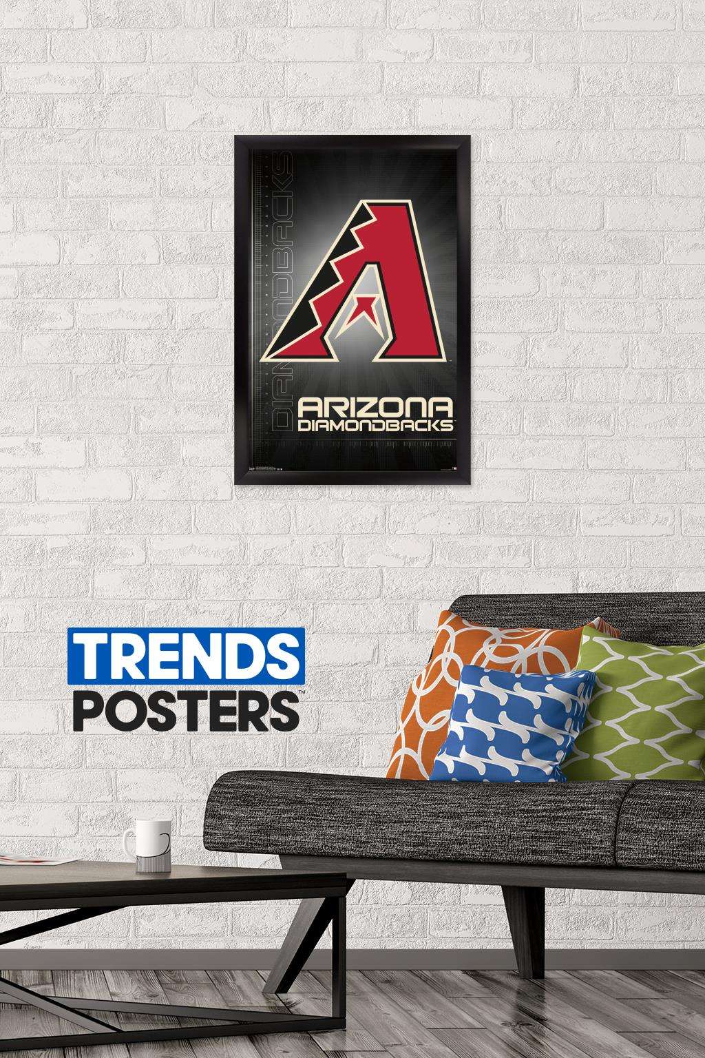 MLB Arizona Diamondbacks - Logo 16 Wall Poster, 14.725" x 22.375", Framed