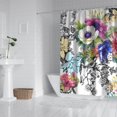 thumbnail image 4 of Floral Shower Curtain Watercolor Botanical Bathroom Decor Rustic Flower Design Fabric Bath Curtain for Tub Country Style Home Accessories with Hooks，36x72in, 4 of 5