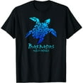 thumbnail image 2 of Barbados, West Indies Vintage Retro Tribal Turtle Vacation T-Shirt, 2 of 3