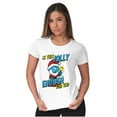 thumbnail image 4 of Grumpy Smurf Jolly Enough Xmas Santa Women's T Shirt Ladies Tee Brisco Brands M, 4 of 5