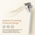 thumbnail image 5 of Undercoat Rake for Cats & Small/Medium Dogs – Deshedding Brush & Dematting Comb for Double-Coated Pets with Long or Short Hair, Matted Fur- Grooming Tool for Pet, 5 of 6