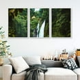 thumbnail image 3 of IDEA4WALL 3 Piece Framed Canvas Wall Art for Living Room, Bedroom Waterfall in Deep Forest of Croatia Canvas Prints for Modern Home Decoration Ready to Hang, 3 of 4