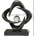 thumbnail image 6 of Modern Home Decor Abstract Decorative Sculpture Decorations for Living Room Dining Room Office, Resin Art Statues Coffee Table Bookshelf Decor Accents (Black), 6 of 6