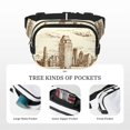 thumbnail image 5 of Easygdp New York Fanny Packs for Women Men, Belt Bag, Fashion Crossbody Bags, for Workout/Running/Hiking, 5 of 9