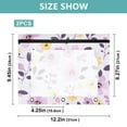 thumbnail image 3 of Pinksh Purple Yellow Flowers 3-Ring Binder Pouches A4 Size Zipper Pocket File Storage 2 Packs, 3 of 6