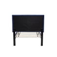 thumbnail image 5 of Twin Velvet Bed Frame, Navy Blue, Adjustable Headboard, 12-Slat Support, Modern Bedroom Furniture, 78"x41", No Box Spring Needed, 5 of 7