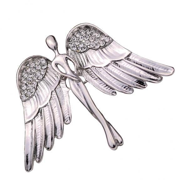 2x Broche de Ángel de Moda, Material Aleación de Imitación, Color Dorado / Plateado Zulema Broche de alas de ángel para mujer