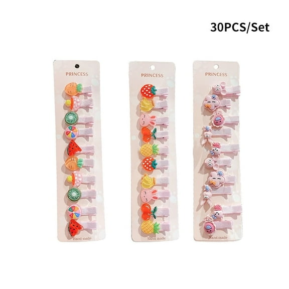 30Pcs Set Baby Hair Clips Cartoon Bows Flower Girls Hairpins Sweet Children Clips Barrettes Baby Hair Accessories
