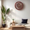 thumbnail image 3 of Rustic Farmhouse Gear Clock with Moving Gears Wall Clock Industrial Steampunk Unique for Home Living Room Office Decor Brown 11 Inch, 3 of 4