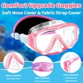 thumbnail image 2 of Vvinca Kids Goggles Snorkel Mask Diving Mask Swimming Goggles with Nose Cover and Straps Cover for Kids and Youth Age 6-14, 2 of 9