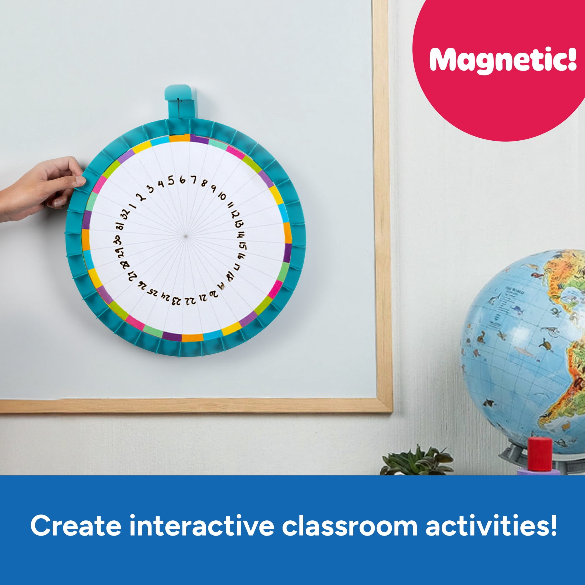 Educational Insights Jumbo Magnetic Spin Wheel, Classroom Essentials, Teacher Tools