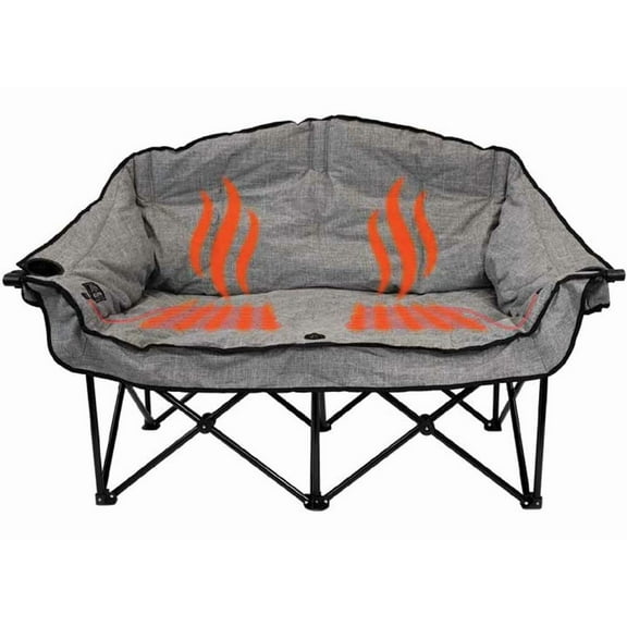 KUMA 893-KM-BBBTHDC-HG Bear Buddy Heated Chair with Power Bank & Bluetooth - Heather Gray