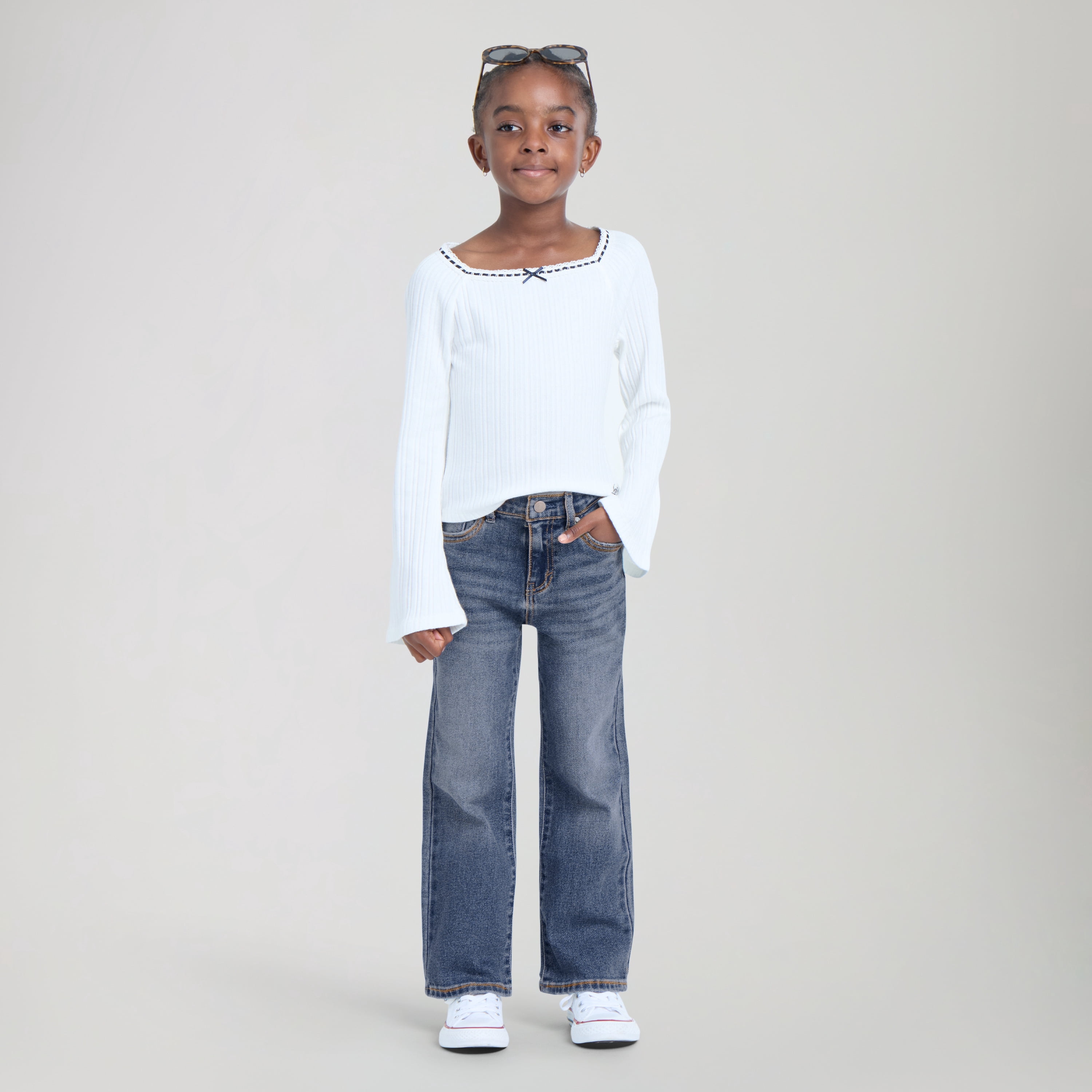 Levi Girls Wide Leg Denim Jean, Sizes 4-16