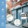 thumbnail image 4 of 80" x 40" Door Window Awning Exterior, Polycarbonate Cover Entry Door Outdoor Patio Awning Canopy, Front Door Overhang Awning for Sun Shutter, UV, Rain and Snow Protection, Hollow Sheet (Clear Board), 4 of 10