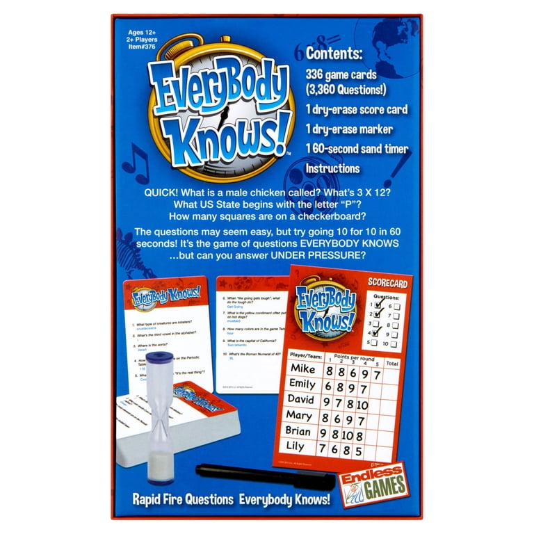 Everybody Knows! Quick Answer Card Game photo 3