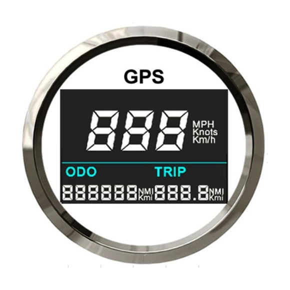 52mm Digital GPS Speedometer Odometer 316 Stainless Steel Adjustable Speed Gauge 0~999 Mph Knots Km/h For Car Motorcycle Boat