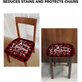 thumbnail image 5 of Dining Room Chair Seat Covers Set of 4, Red Merry Christmas Happy New Year Removable Stretch Chair Seat Cushion Slipcovers Protector for Holiday Party Decoration Retro Buffalo Black and White Plaid, 5 of 5