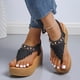 thumbnail image 1 of Novedad de verano, sandalias con plataforma de tacón de cuña Retro Boca de pescado, zapatos romanos para mujer Wmkox8yii sa5058, 1 of 8