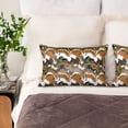 thumbnail image 7 of Silk Pillow Case for Hair And Skin Queen - Orange Green Camouflage Cooling Sleep Throw Pillow Covers Standard Size 20x30in, comfort Satin Pillowcase with Zipper for Women Men, 7 of 7