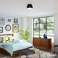 thumbnail image 3 of Hunter - Cranbrook 1-light Matte Black, Medium Size Flush Mount Light, Dimmable, Modern Style, Bell Shaped, for Bedrooms, Dining, Living Rooms - 19023, 3 of 7