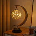 thumbnail image 5 of Luz decorativa LED con forma de estrella, luz de luna, luz de Navidad de manzana, regalo de cumpleaños, cuerda de cáñamo hecha a mano, luz de noche de hierro USB, 5 of 5