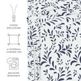 thumbnail image 5 of Noble Linens Navy Burst of Vines Print 3-Piece Duvet Cover Set, Full/Queen, 5 of 11