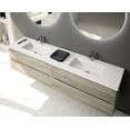 thumbnail image 2 of DAX Mara Solid Surface Basin with Double Bowl, 48", Matte White, 2 of 2