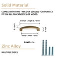thumbnail image 3 of Goo-Ki 12 Pack 3 Inches Center to Center Antique Brass Cabinet Pulls, Zinc Alloy Drawer Cabinet Handles for Bar Cupboard Closet Wardrobe, 3 of 7
