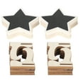 thumbnail image 2 of Hilitand Place Cards Chalkboard 2 Set Wood Mini Chalkboard Signs Card Place Blackboard Five‑Pointed Star Tabletop Decoration, 2 of 8