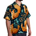 thumbnail image 2 of Squirrel Men's Short Sleeve Hawaiian Beach Shirt Casual Printed Button Down Summer Unisex Casual Shirt, 2 of 6