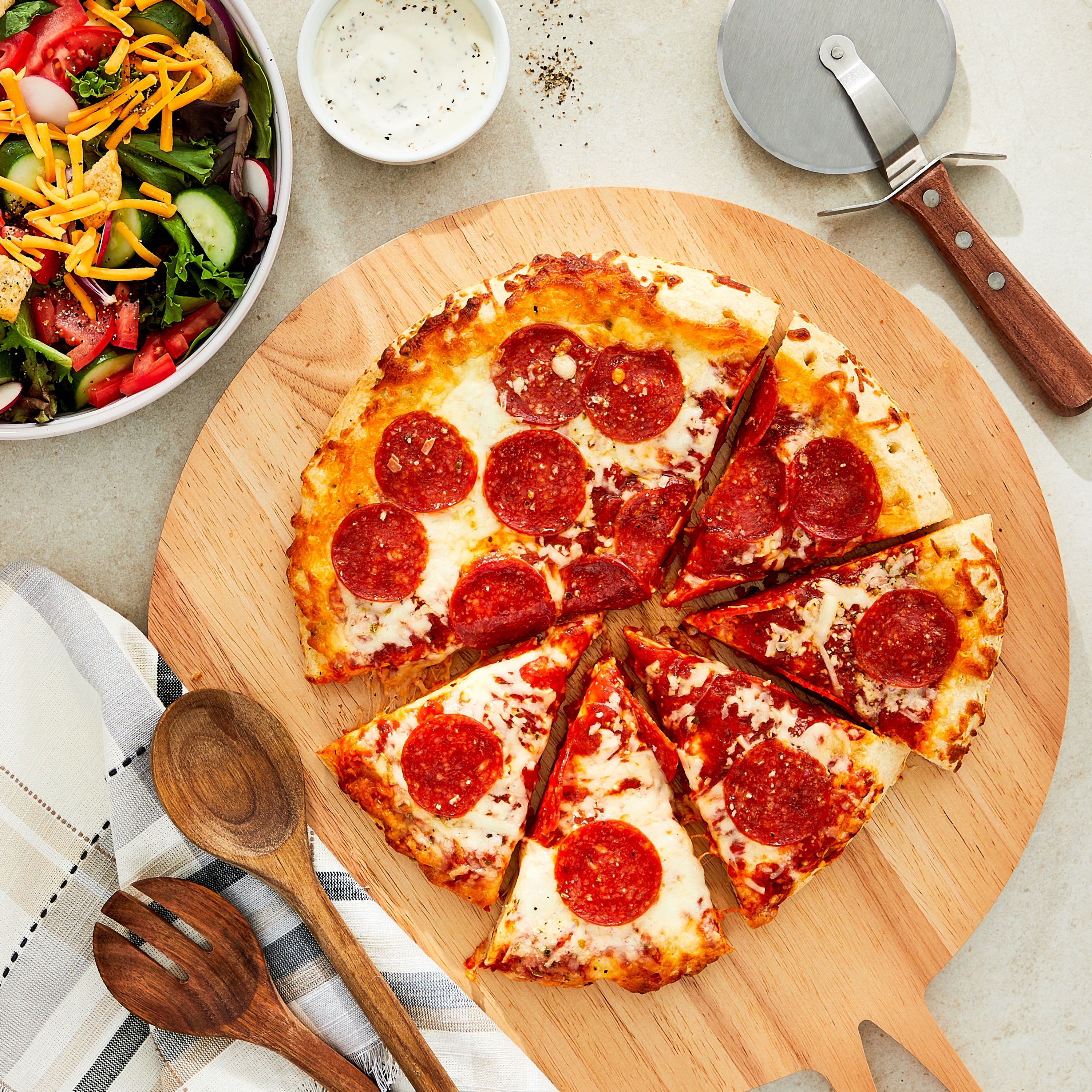 Great Value Rising Crust Pepperoni Pizza, Marinara Sauce, 27.65 oz (Frozen)