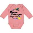 thumbnail image 3 of Inktastic Down Syndrome Awareness with Butterfly and Ribbon Boys or Girls Long Sleeve Baby Bodysuit, 3 of 5