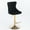 Black-Golden, variant on Dasun Swivel Velvet Barstools Adjusatble Seat Height from 25-33 Inch, Modern Upholstered Chrome base Bar Stools with Backs Comfortable Tufted for Home Pub and Kitchen Island（Black,Set of 2）