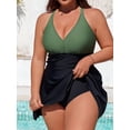 thumbnail image 6 of Asoul Plus Size One Piece Swimsuit for Womens Tummy Control Swimdress Swimwear Criss Straps Bathing Suits with Pockets, 6 of 10