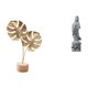 thumbnail image 1 of Escultura de hojas,Estatua de hoja de metal Escultura de hoja Decoración del hogar,Estatua de Guan Yin,Estatua de Guan Yin para decoración del hogar.,Escultura de Kuanyin,figurita,decoración, 1 of 8