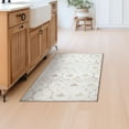 thumbnail image 6 of My Magic Carpet 3'x5' Machine Washable Non-Slip Kitchen Entryway Area Rug - Leilani Damask Ivory, 6 of 6