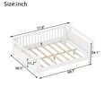 thumbnail image 5 of Mirightone Full Size Montessori Bed with Guardrails, Wood Bed Frame with Slats Support, Low Ground Modern Bed with Removable Side Rails.(White), 5 of 8