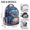thumbnail image 5 of FUIALDOLG Cosmic Galaxy Planets Pattern School Bag with Lightweight, Soft Breathable 17 Inch Casual Daypack for Back to School Middle School, 5 of 9