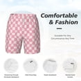 thumbnail image 6 of Picia Irregular Plaid pattern Mens Swim Trunks with Compression Liner Stretch Beach Shorts Quick Dry with Zipper Pockets No-Chafing Board Shorts-X-Large, 6 of 9