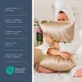 thumbnail image 5 of Fishers Finery 19 Momme 100% Pure Mulberry Silk Pillowcase for Hair & Skin, Grade 6A, Standard, Silver, 5 of 8