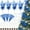 Blue, variant on Ayieyill 84Pcs Christmas Tree Decorations Flowers, Artificial Glitter Berry Stems Christmas Pine Cones, Snowflake Icicle Drop Crystal Ornaments (Blue)