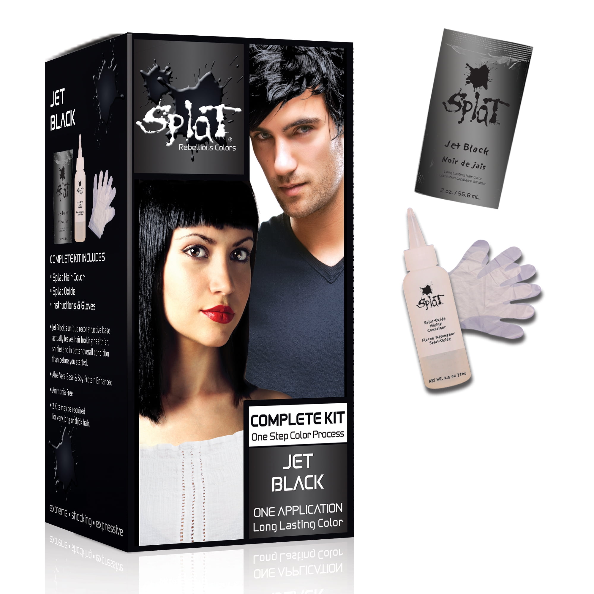 Splat 30 Wash Hair Dye Kit Semi Permanent Blue Envy Hair Color