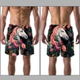 thumbnail image 3 of luoweisi Men's Beach Shorts Quick Dry Swim Trunks with Mesh Lining Unicorn S, 3 of 5
