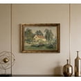 thumbnail image 4 of Vintage Carved Gold Frame Canvas Wall Art Classical Nature Landscape Painting Picture Wall Decor Rustic Cottage Garden Poster Print Artwork for Bedroom Living Room Office Home Decoration, 4 of 17