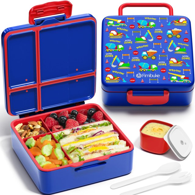 Lonchera Fimibuke Bento para niños, 41 oz, 4 compartimentos y 3 años